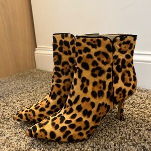 J.crew size 8 never worn leopard print ankle booties